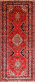 Red Vintage Persian Hand-Knotted Wool Rug - 4' 7" X 10' 10"
