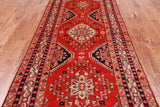Red Vintage Persian Hand-Knotted Wool Rug - 4' 7" X 10' 10"