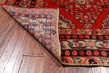 Red Vintage Persian Hand-Knotted Wool Rug - 4' 7" X 10' 10"
