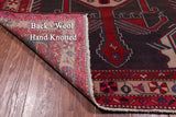 Grey Vintage Persian Handmade Wool Runner Rug - 4' 4" X 10' 3"