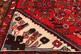 Red Vintage Persian Hand Knotted Wool Runner Rug - 4' 4" X 10' 10"