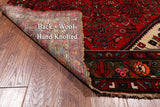Red Vintage Persian Hand Knotted Wool Runner Rug - 4' 4" X 10' 10"