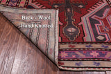 Red Vintage Persian Hand-Knotted Wool Runner Rug - 4' 0" X 10' 0"