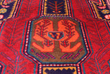 Navy Blue Vintage Persian Hand Knotted Wool Runner Rug - 3' 10" X 9' 3"