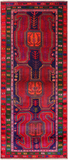 Navy Blue Vintage Persian Hand Knotted Wool Runner Rug - 3' 10" X 9' 3"