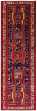 Navy Blue Vintage Persian Hand-Knotted Wool Runner Rug - 3' 6" X 10' 7"