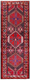 Brown Vintage Persian Handmade Wool Runner Rug - 3' 10" X 10' 5"