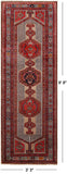 Brown Vintage Persian Hand-Knotted Wool Runner Rug - 3' 3" X 9' 8"