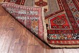 Brown Vintage Persian Hand-Knotted Wool Runner Rug - 3' 3" X 9' 8"