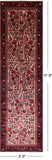 Grey Vintage Persian Handmade Wool Runner Rug - 3' 0" X 11' 5"