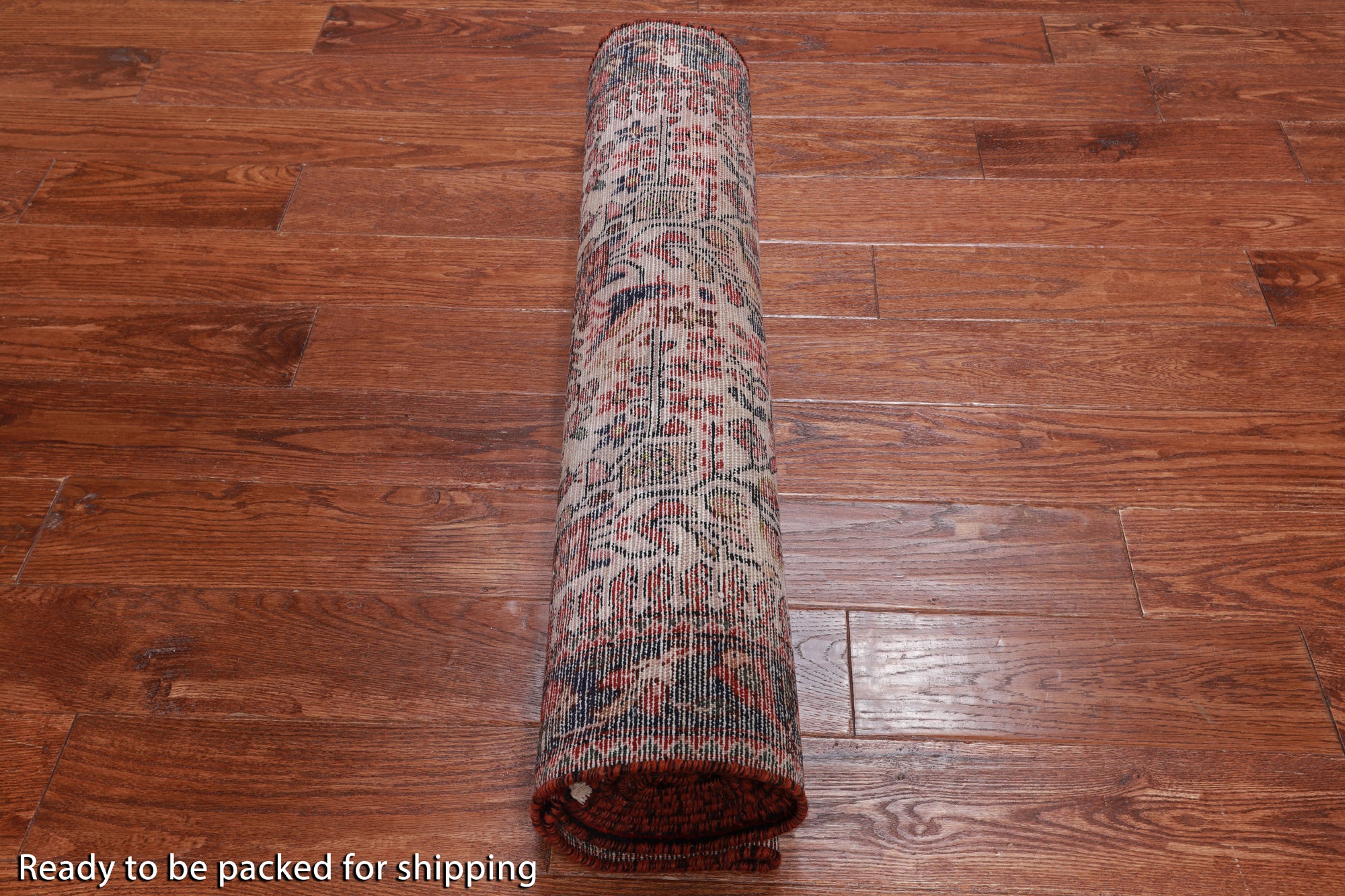 Grey Vintage Persian Handmade Wool Runner Rug - 3' 0" X 11' 5"