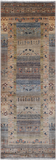 Tribal Persian Gabbeh Hand-Knotted Wool Runner Rug - 2' 8" X 7' 7"
