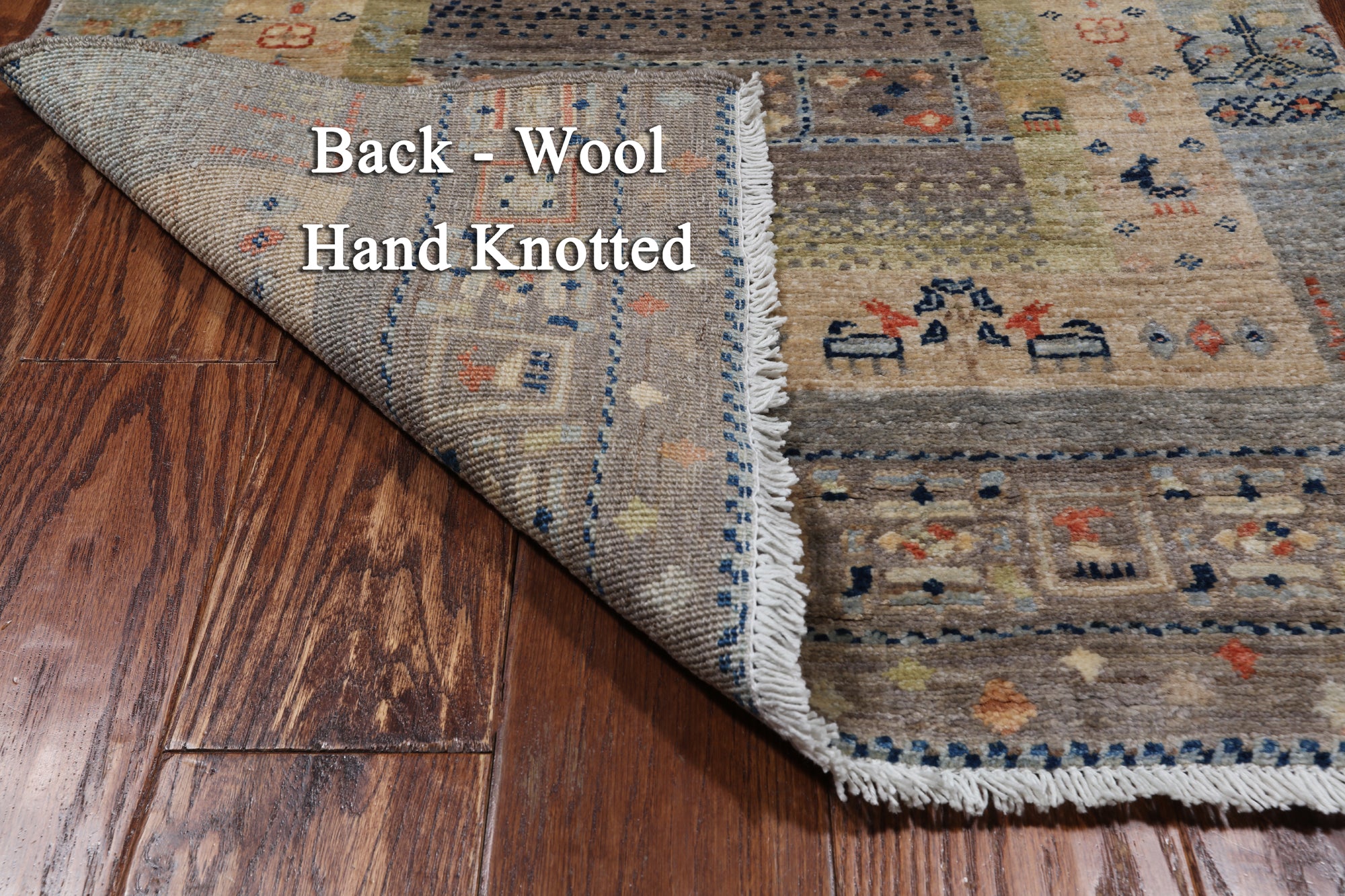 Tribal Persian Gabbeh Hand-Knotted Wool Runner Rug - 2' 8" X 7' 7"