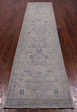 Ivory Peshawar Washed Out Handmade Wool Runner Rug - 2' 7" X 11' 4"