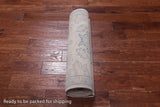 Ivory Peshawar Washed Out Handmade Wool Runner Rug - 2' 7" X 11' 4"