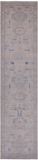 Ivory Peshawar Washed Out Handmade Wool Runner Rug - 2' 7" X 11' 4"