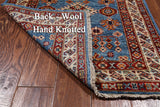 Blue Super Kazak Handmade Wool Runner Rug - 2' 6" X 9' 9"