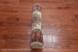 Ivory Super Kazak Handmade Wool Runner Rug - 2' 9" X 9' 5"