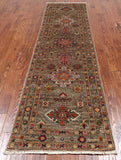 Super Kazak Handmade Wool Runner Rug - 2' 7" X 9' 6"