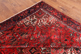 Red Vintage Persian Heriz Serapi Handmade Wool Rug - 8' 1" X 10' 11"
