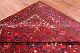 Red Vintage Persian Heriz Serapi Handmade Wool Rug - 8' 4" X 10' 4"