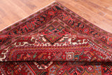 Red Vintage Persian Heriz Serapi Hand Knotted Wool Rug - 8' 0" X 10' 6"