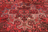 Rust Vintage Persian Heriz Serapi Handmade Wool Rug - 7' 7" X 10' 5"