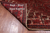 Rust Vintage Persian Heriz Serapi Handmade Wool Rug - 7' 7" X 10' 5"
