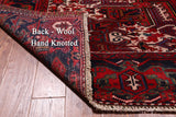 Red Vintage Persian Heriz Serapi Hand-Knotted Wool Rug - 8' 10" X 12' 3"