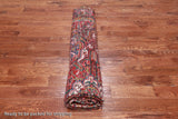 Red Vintage Persian Heriz Serapi Hand Knotted Wool Rug - 8' 11" X 12' 2"