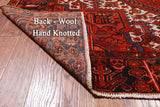 Red Vintage Persian Heriz Serapi Hand-Knotted Wool Rug - 9' 6" X 12' 7"