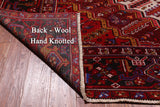 Red Vintage Persian Heriz Serapi Hand-Knotted Wool Rug - 9' 9" X 13' 2"