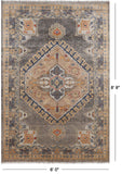 Grey Persian Fine Serapi Handmade Wool Rug - 6' 0" X 8' 9"