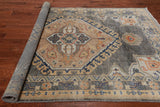 Grey Persian Fine Serapi Handmade Wool Rug - 6' 0" X 8' 9"