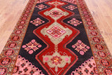 Navy Blue Vintage Persian Handmade Wool Rug - 5' 4" X 10' 2"