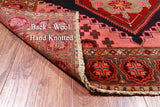 Navy Blue Vintage Persian Handmade Wool Rug - 5' 4" X 10' 2"