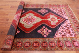 Navy Blue Vintage Persian Handmade Wool Rug - 5' 4" X 10' 2"