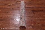 Navy Blue Vintage Persian Handmade Wool Rug - 4' 10" X 10' 4"