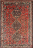 Rust Vintage Persian Hand-Knotted Wool Rug - 5' 3" X 7' 11"