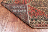 Rust Vintage Persian Hand-Knotted Wool Rug - 5' 3" X 7' 11"