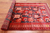 Navy Blue Vintage Persian Hand Knotted Wool Rug - 4' 7" X 10' 4"