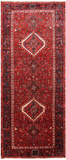 Red Vintage Persian Heriz Serapi Hand Knotted Wool Runner Rug - 4' 3" X 10' 4"