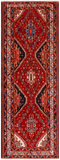 Red Vintage Persian Hand Knotted Wool Runner Rug - 3' 11" X 10' 2"