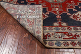 Blue Vintage Persian Hand Knotted Wool Rug - 4' 7" X 10' 4"