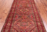 Pink Vintage Persian Handmade Wool Rug - 4' 6" X 9' 2"