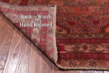 Pink Vintage Persian Handmade Wool Rug - 4' 6" X 9' 2"