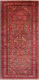 Pink Vintage Persian Handmade Wool Rug - 4' 6" X 9' 2"