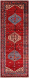 Red Vintage Persian Handmade Wool Runner Rug - 4' 0" X 12' 0"
