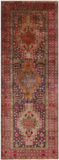 Brown Vintage Persian Hand-Knotted Wool Runner Rug - 3' 8" X 10' 6"