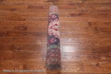 Brown Vintage Persian Hand-Knotted Wool Runner Rug - 3' 8" X 10' 6"